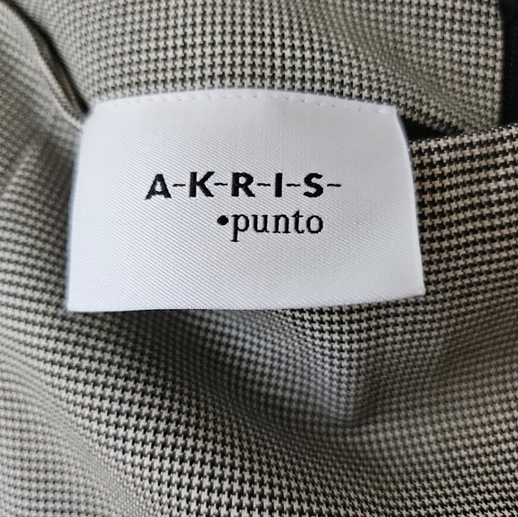 Akris Punto Micro Houndstooth Pencil Skirt Black White Size 6 - Picture 3 of 8